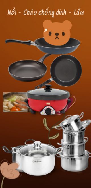 CHẢO CHỐNG DÍNH, NỒI LẨU