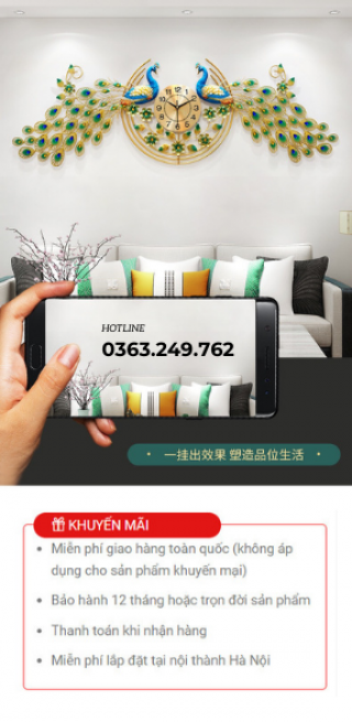 Đồng Hồ Treo Tường Hoa Lá